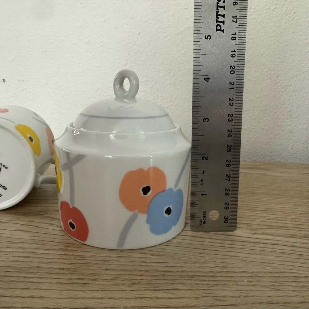 Studio Nova Poppy Promenade Cream and‎ Sugar Bowl Set with Lid Creamer Pitcher